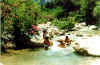 Baden im Gebirgsfluss